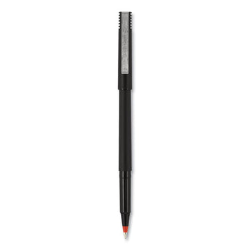 uni-ball® Roller Ball Pen, Stick, Micro 0.5 Mm, Red Ink, Black Matte Barrel, Dozen freeshipping - TVN Wholesale